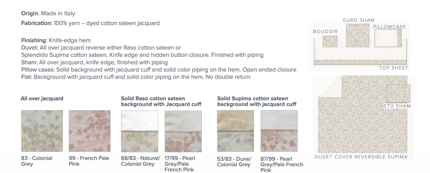 Pillowcase set Vestale Jacquard